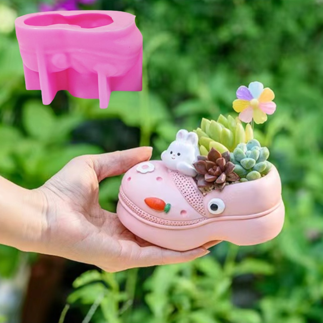 Echeveria Succulent - Pot de fleur de pantoufles d'animaux