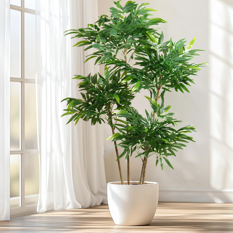 Ficus Lyrata Tree - Grandes feuilles de bambou artificielles de