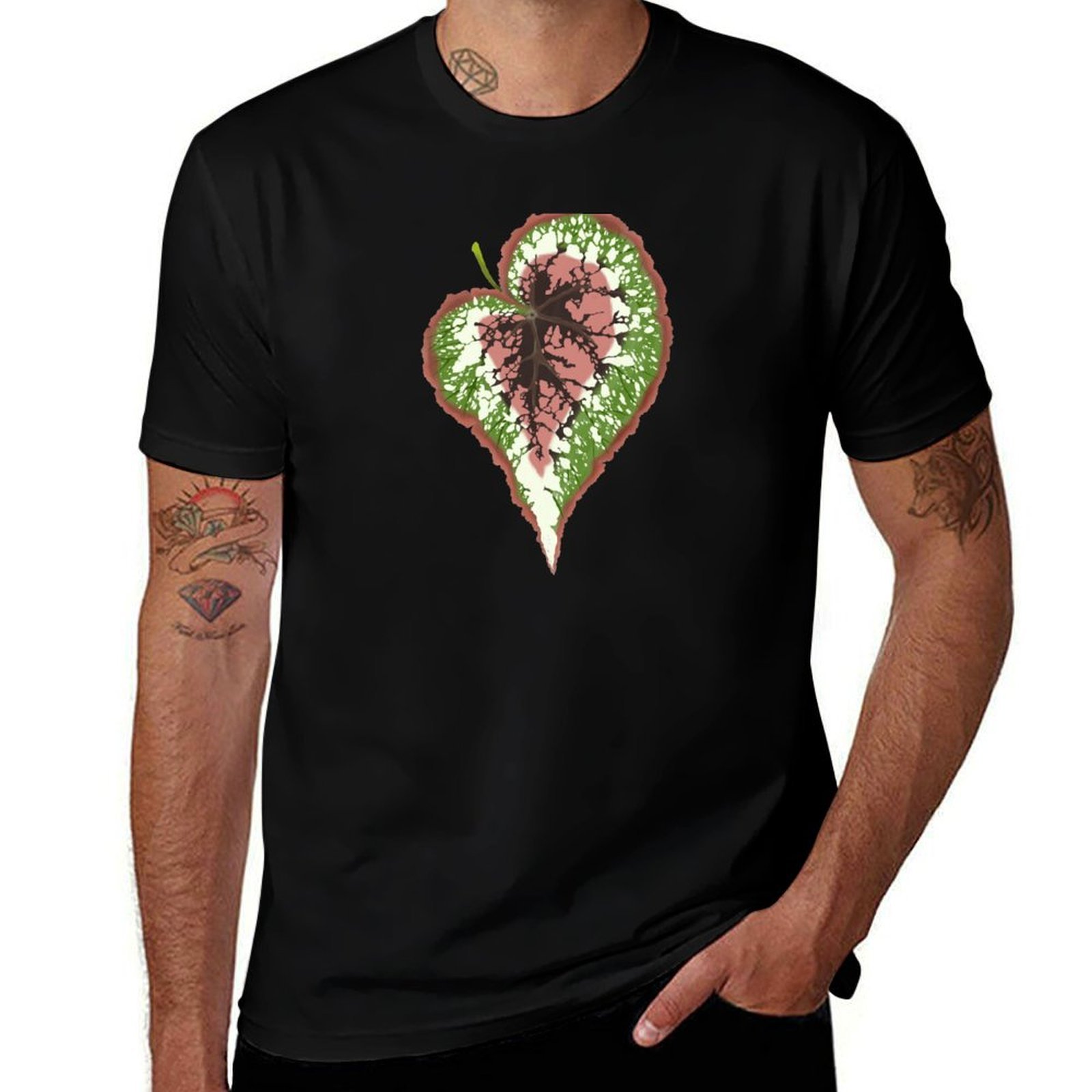 Begonia Rex - T-shirt Begonia Rex, design simple et