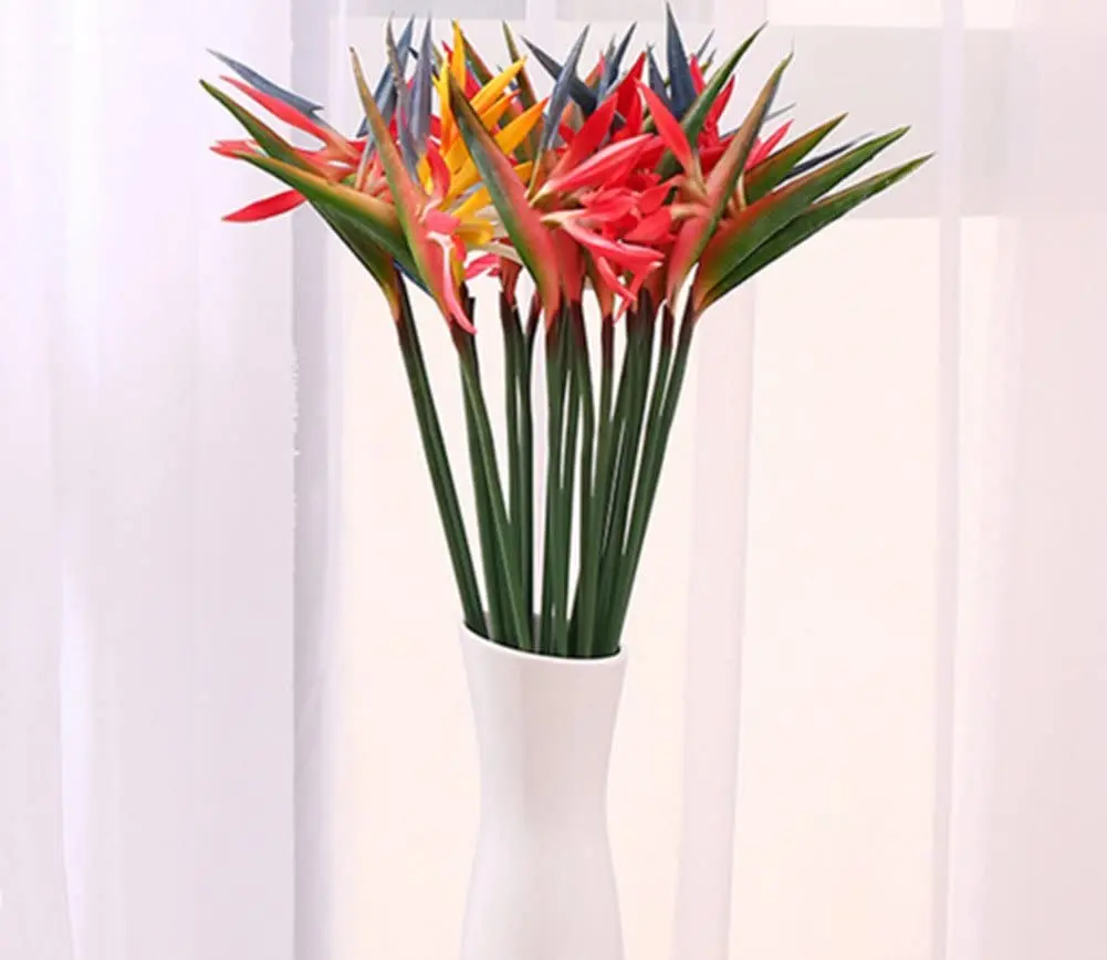 Bird Paradise Strelitzia - Fleurs artificielles Strelitzia, 8 pièces, tiges,