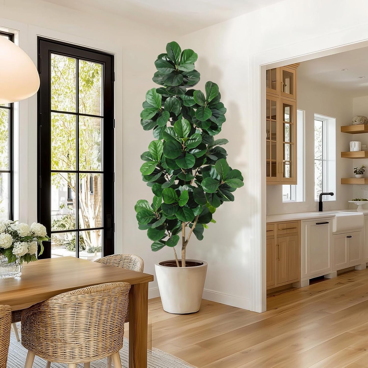 Ficus Lyrata Tree - Arbre de figue artificiel avec feuilles