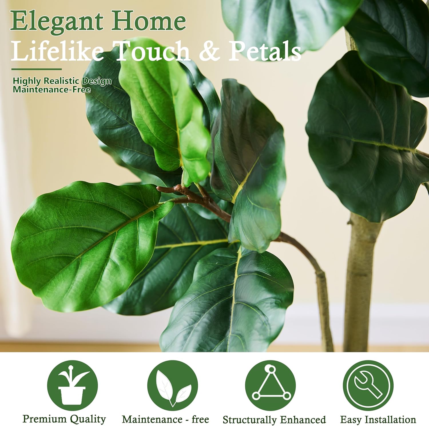 Ficus Lyrata Artificiel de 135 - Ficus Lyrata Tree avis et prix