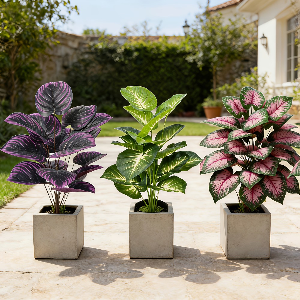 Lot de 3 plantes artificielles - Ficus Lyrata Tree avis et prix