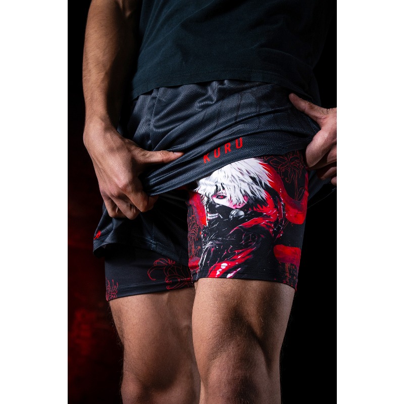Short de compression 2-en-1 An - Aglaonema Red avis et prix