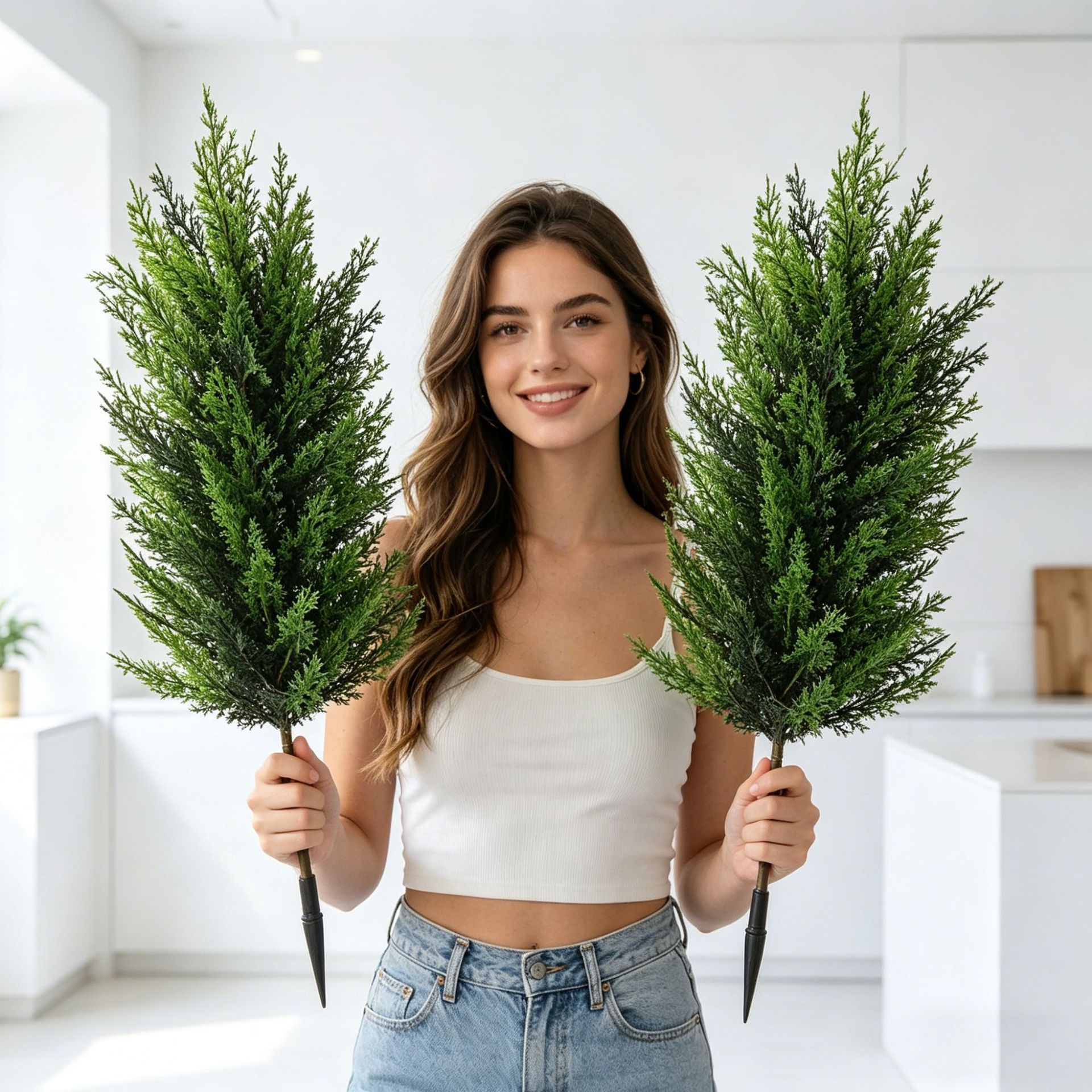 1/2 pièces Cyprès artificiel e - Dracaena Marginata avis et prix