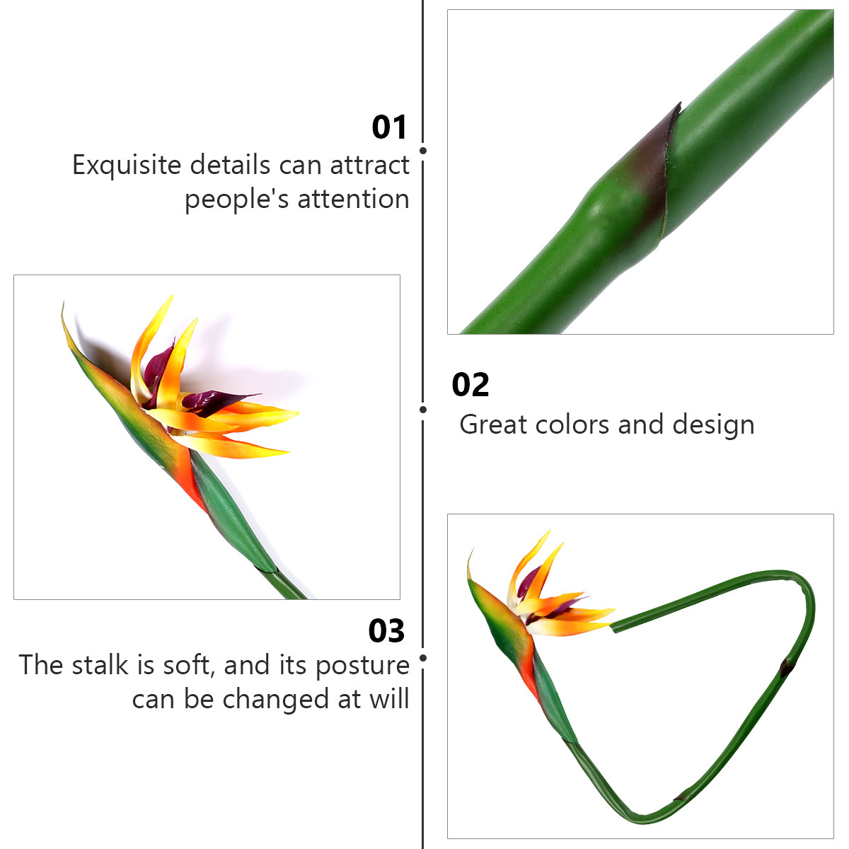 Plante artificielle Faux Oisea - Bird Paradise Strelitzia avis et prix
